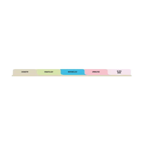 Antimicrobial Side-Opening Laboratory 5-Tab Poly Divider Set Image