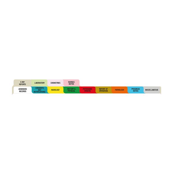 Antimicrobial Side-Opening Oncology 13-Tab Poly Divider Set Image